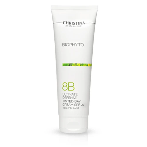 קרם יום דמי מייקאפ והגנה מהשמש Ultimate Defense Tinted Day Cream SPF 20 סדרת ביו פיטו שלב 8B כריסטינה - 250 מ