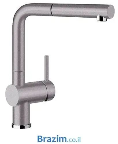 ברז מטבח נשלף 90 מעלות מבית בלנקו Blanco דגם לינוס 516689 בגימור אלומטליק.