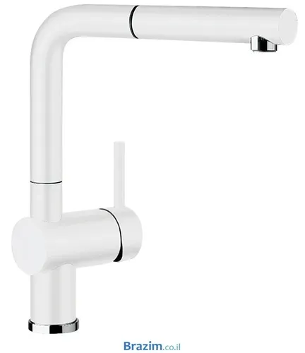 ברז מטבח נשלף 90 מעלות מבית בלנקו Blanco דגם לינוס 516692 בגימור לבן.