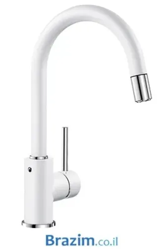 ברז מטבח נשלף מבית בלנקו Blanco דגם מידא 521457 בגימור לבן.