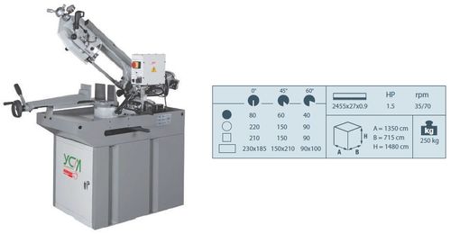 משור סרט YCM270 חצי אוטומטי KARNAF 