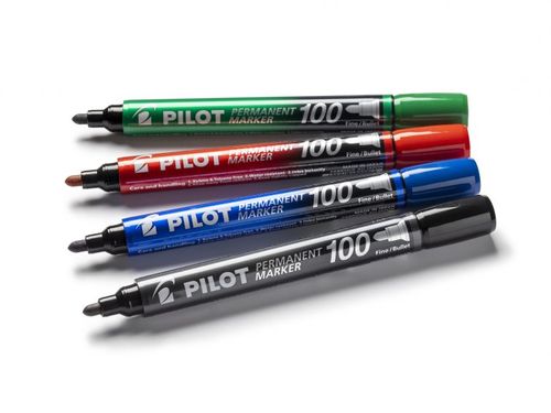 טוש לא מחיק PILOT SCA 100 - סט 4 צבעים