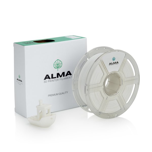 פילמנט איכותי מסוג +PLA מבית ALMA צבע לבן