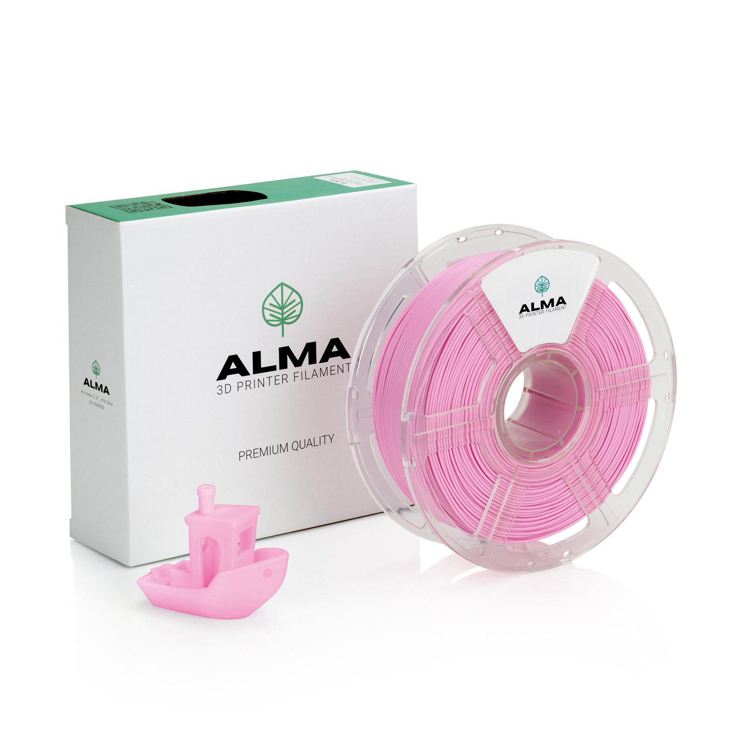 פילמנט איכותי מסוג +PLA מבית ALMA צבע ורוד