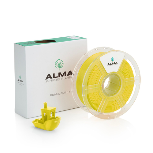 פילמנט איכותי מסוג +PLA מבית ALMA צבע צהוב זרחני