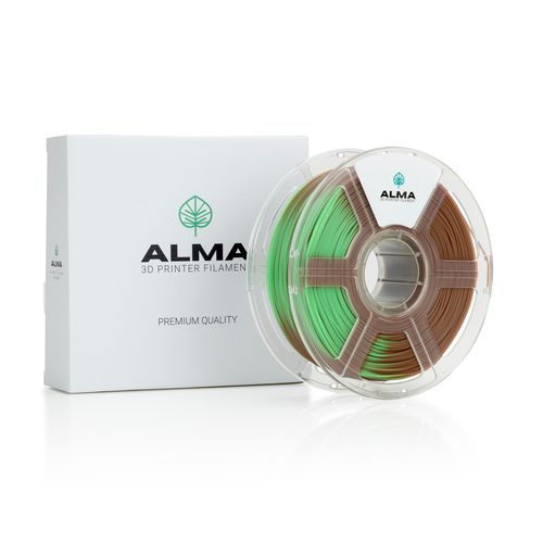 PLA CCT איכותי מבית ALMA מחליף צבע מחום – לירוק (1 ק”ג)