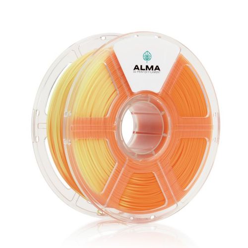 PLA CCT איכותי מבית ALMA מחליף צבע מכתום – לצהוב (1 ק”ג)