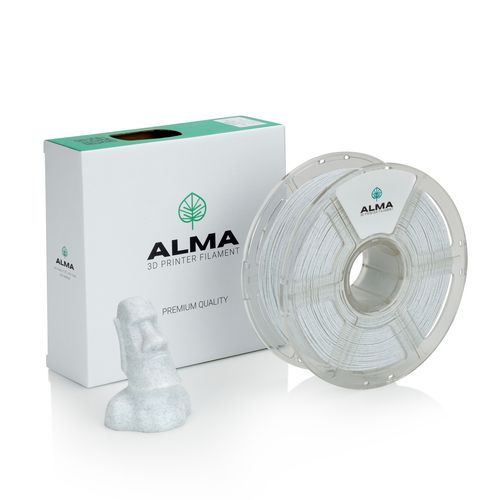 פילמנט איכותי PLA Marble מבית ALMA דמוי שיש גרגירים שחורים