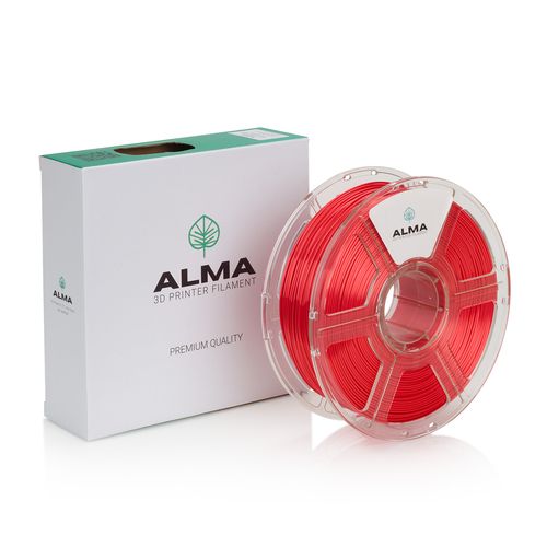 פילמנט איכותי מסוג PLA Silk מבית ALMA צבע אדום