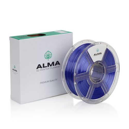 פילמנט איכותי מסוג PLA Silk מבית ALMA צבע כחול