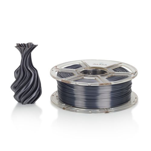 פילמנט איכותי מסוג PLA Silk מבית ALMA צבע אפור מטאלי