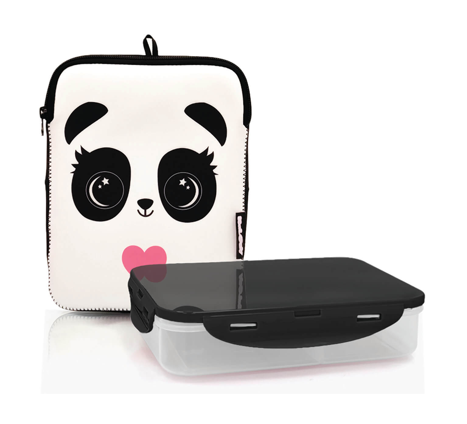 תיק אוכל panda לבן שחור