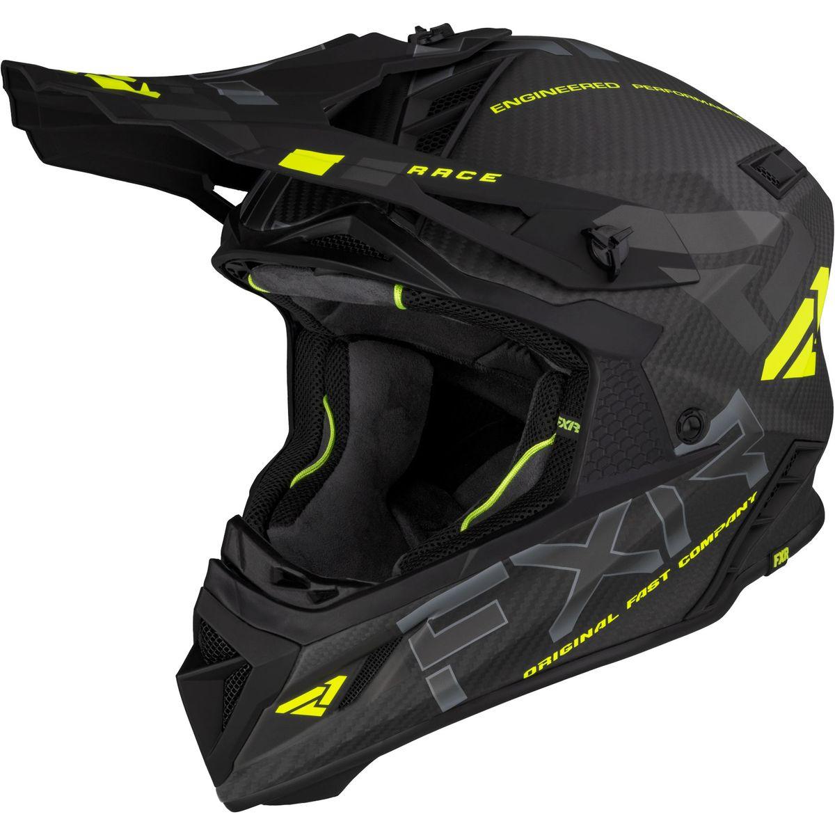 קסדה לאופנוע FXR RACING HELIUM CARBON שחור\צהוב 22.06