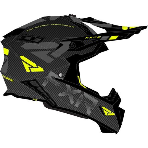 קסדה לאופנוע FXR RACING HELIUM CARBON שחור\צהוב 22.06