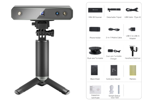 סורק תלת מימד מיני נייד -MINI SCANNER PREMIUM PACKAGE