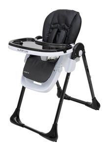 כסא אוכל קומודו Comodo XL עם ריפוד דמוי עור מעובה, מצבי גובה ושלושה מצבי שכיבה - שחור