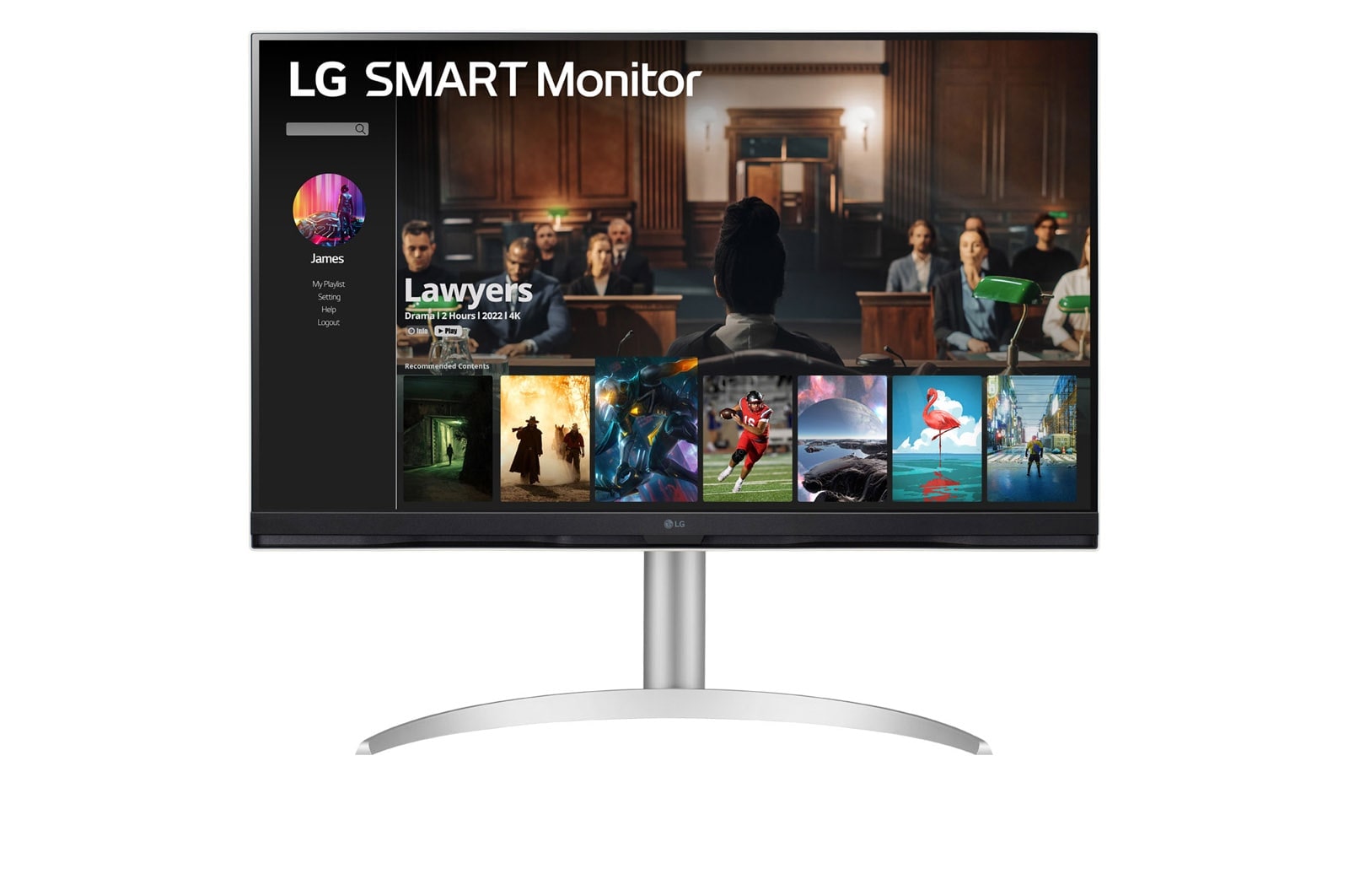 מסך מחשב 4K LG 32SQ730S-W