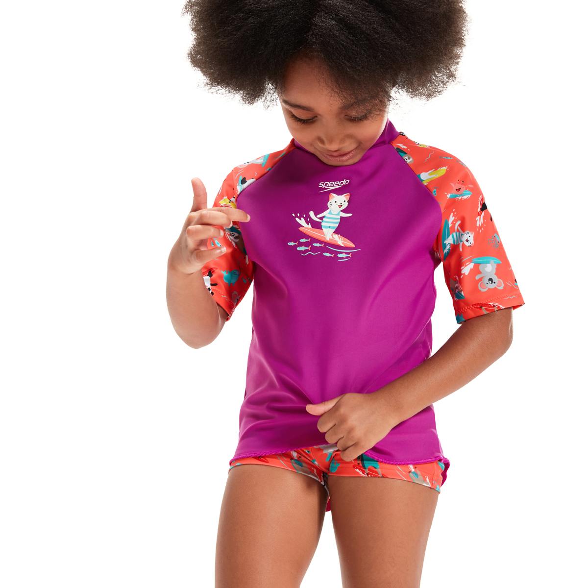 סט מכנס וחולצת אנטי סאן לפעוטות | DIGI SS RASH TOP SET IF