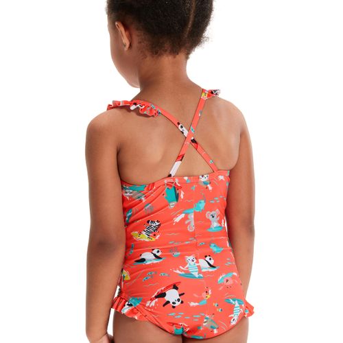 בגד ים שלם לפעוטת | Girls Digital Frill Thinstraps Swimsuit