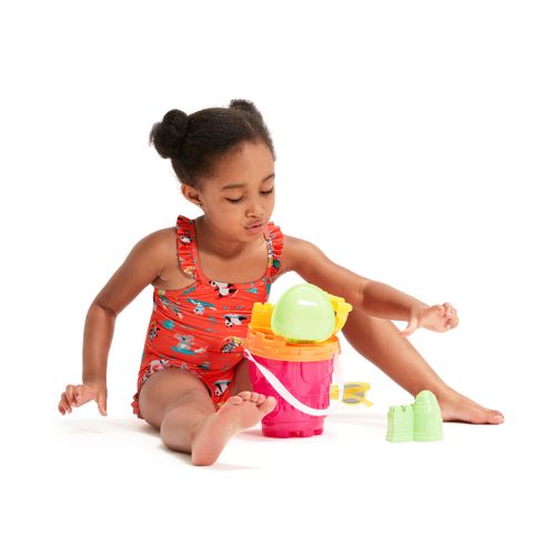 בגד ים שלם לפעוטת | Girls Digital Frill Thinstraps Swimsuit