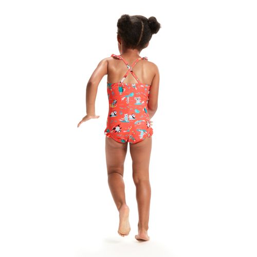 בגד ים שלם לפעוטת | Girls Digital Frill Thinstraps Swimsuit