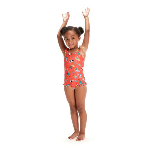 בגד ים שלם לפעוטת | Girls Digital Frill Thinstraps Swimsuit