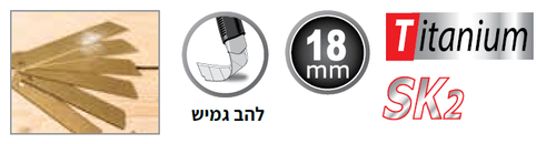 להב גמיש רחב Bi Metal טיטניום