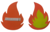 שלהבות לידיים, זוהרות באולטרה, לפעילות תנועה לחנוכה, 10 יחידות