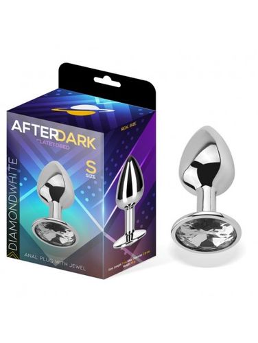 פלאג אנאלי ממתכת בגודל קטן Afterdark  - Diamond White