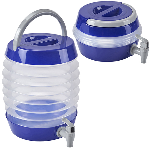 מיכל מים אקורדיון מתקפל עם ברז 5.5 ליטר Gallon - צבע לבן
