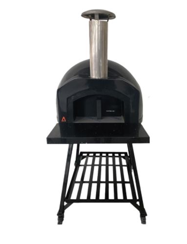 טאבון אבן מקצועי BLACK 60 כולל עגלת מתכת