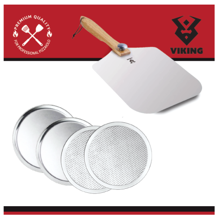 מארז לטאבון גז 12" מרית/ מרדה + 4 מגשים BASIC VIKING