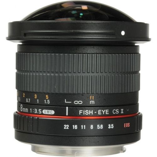 Samyang 8mm f/3.5 fisheye For Canon II DH