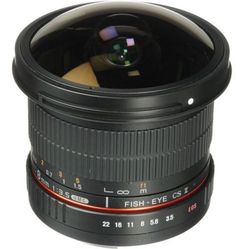 Samyang 8mm f/3.5 fisheye For Canon II DH