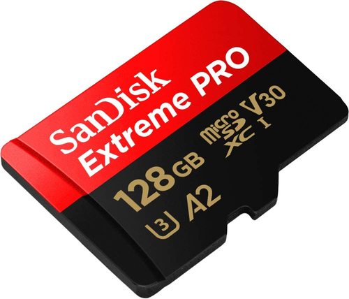SanDisk Extreme PRO 128GB microSDXC UHS-I A2 Card with Adapter