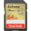 כרטיס זיכרון SanDisk 64GB Extreme UHS-I SDXC