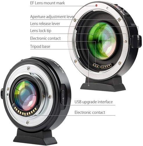 מתאם וילטרוקס - Viltrox EF-M2 II Canon EF Lens to Micro Four Thirds Camera Mount Adapter