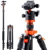 חצובת אלומיניום - K&F Concept Tripod & Monopod Kit With Ball Head SA254M2 (Orange)