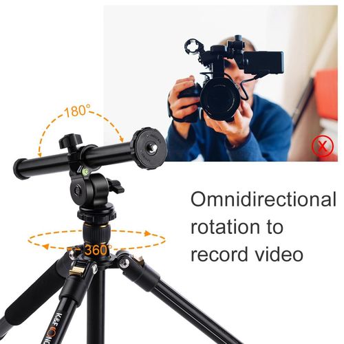ראש זוויתי מתכוונן לחצובה - K&F Concept KF31.010 Rotatable Multi-Angle Center Column for Camera Tripod & Locking System
