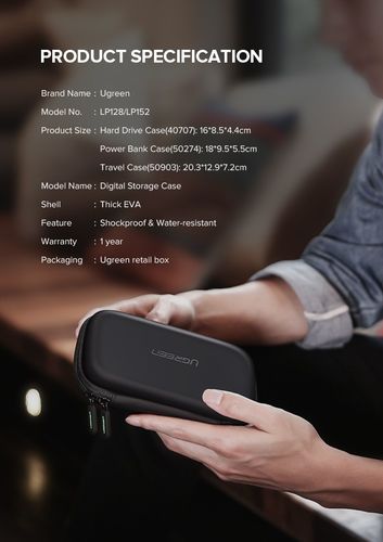 נרתיק קשיח קטן Ugreen Hard Case (S)