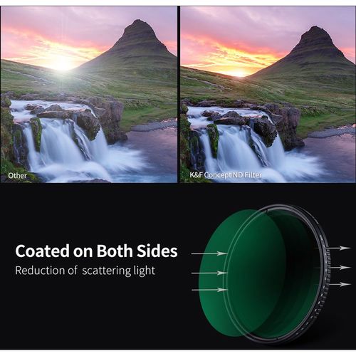 פילטר - K&F Concept NDX ND8-ND2000 Variable Fader Filter 43mm
