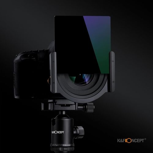 תופסן לפילטרים מרובעים - K&F Concept 100mm Square Filter Holder Kit with 8pcs Adapter Rings