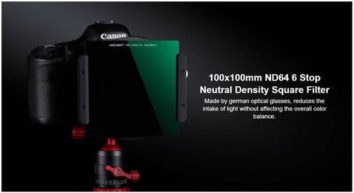 פילטר מרובע - K&F Concept ND64 100x100mm 6 Stop Neutral Density Square Filter