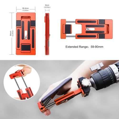 פלטת שחרור מהיר ומתאם לסמרטפון - K&F Concept Arca Swiss Quick Release Magic Plate ORANGE