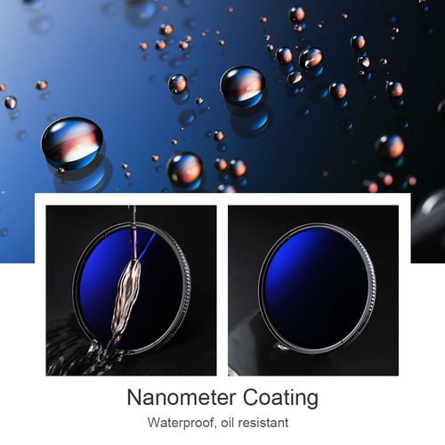 פילטר - K&F Concept 52mm Nano-X Variable Fader ND8+CPL