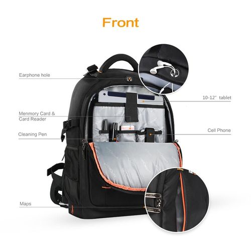 תיק גב לצילום - K&F Concept Multifunctional Large DSLR Camera Backpack for Outdoor Travel Photography KF13.025