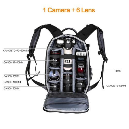 תיק גב לצילום - K&F Concept Large Camera Backpack for Travel Outdoor Photography KF13.044