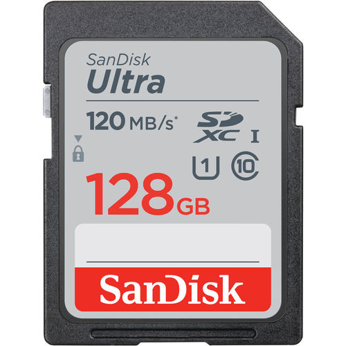 כרטיס זיכרון SanDisk 128GB Ultra UHS-I SDXC