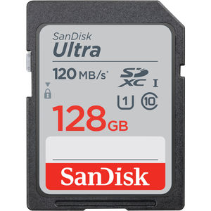 כרטיס זיכרון SanDisk 128GB Ultra UHS-I SDXC