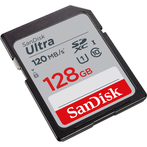 כרטיס זיכרון SanDisk 128GB Ultra UHS-I SDXC